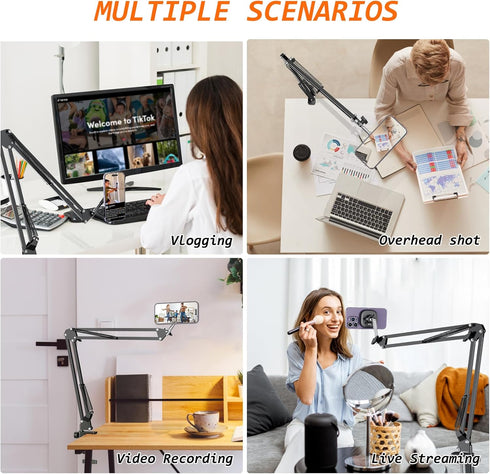 VRIG Direct VRIG Magnetic Phone Holder Mount for Bed, Magsafe Flexible Arm Overhead Desk Phone Mount Stand, Adjustable