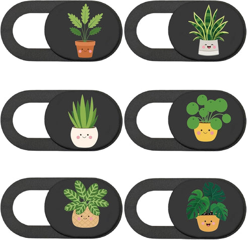 6Pcs 6 Styles Webcam Privacy Cover Cute Plant Laptop Camera Cover Ultra-Slim