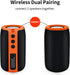 MusiBaby Bluetooth Speaker, Waterproof Wireless Outdoor Portable Speaker with Stereo Sound, Booming Bass, Bluetooth