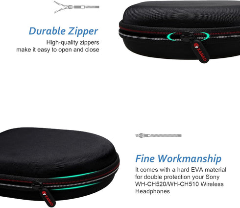 XANAD Hard Case for Sony WH-CH520 / CH510 & JBL Tune 510BT / 710BT / 660NC Wireless Bluetooth Headphones - Travel