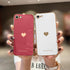 Teageo Bright Blush Case for iPhone SE 2020, iPhone 7, iPhone 8, Cute Love-Heart Luxury Bling Soft Back Cover