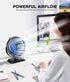 JZCreater USB Desk Fan, USB Fan Mini, 360 Rotation Desktop Fan with 3 Speed, Table Personal Cooling Fan, Quiet Mini Desk Fan, USB Powered, Small Fan for Home Office Bedroom Car Travel,Black by JZCreater
