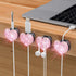 Mifoneix 4 Pack) Bling Cord Organizer Holder,Heart Shape Magnetic Cable Clips with Strong AdhesiveDesk Cable Holder