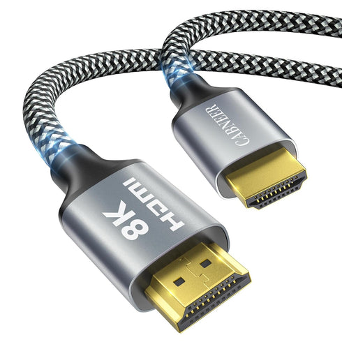 8K HDMI Cable 25 ft, 48Gbps High Speed HDMI 2.1 Cable, Braided