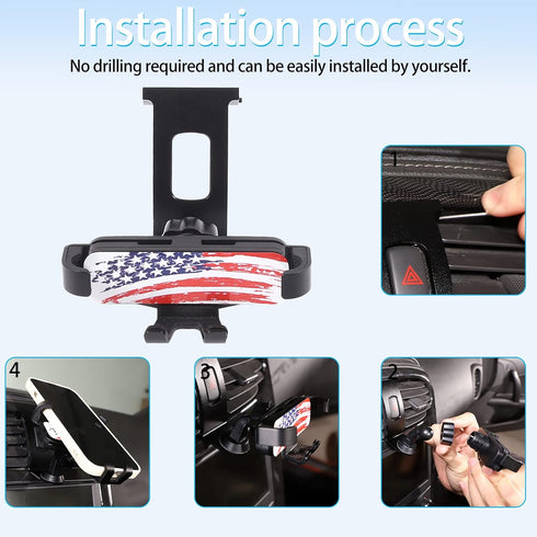 Lcojicep Car Phone Holder Compatible with Corvette C6 2005-2013, Phone Mount Accessories for All Mobile Phones