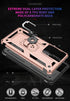 Military Grade Drop Impact Case for Samsung Galaxy S21 Ultra, Metal Rotating Ring Kickstand Holder, Heavy Duty