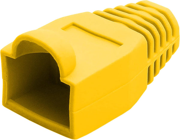 Cmple RJ-45 Color Coded Strain Relief Boots - Yellow (50 pcs)