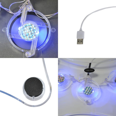 ThreeH USB Fan Laptop Cooling Pad with 3 Fans & Blue LED Lights for Laptop PS3/PS4/PS Slim H-UF01