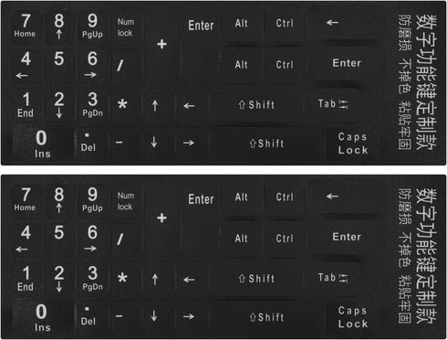 CaseBuy 2PCS Keyboard Number Stickers, Keyboard Number Pad Replacement Stickers Universal for Wireless
