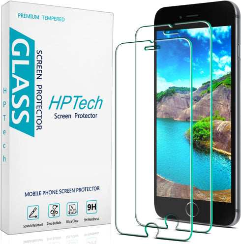 HPTech (2 Pack) Screen Protector for iPhone SE 3, SE 2022, iPhone