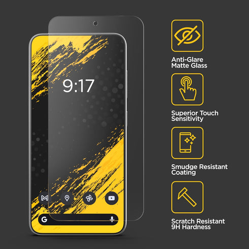 magglass Matte Screen Protector for Samsung Galaxy S24, Anti Glare Tempered Glass with Easy Applicator (S24)