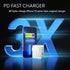 USB C Charger, MANTO 30W 2 Port PD Fast Charger with 20W USB-C Power Adapter, Foldable International Travel Adapter for