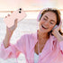 ORNARTO iPhone 13 Case 6.1" - Slim Liquid Silicone, 3 Layers, Full Coverage Soft Gel Rubber - Chalk Pink
