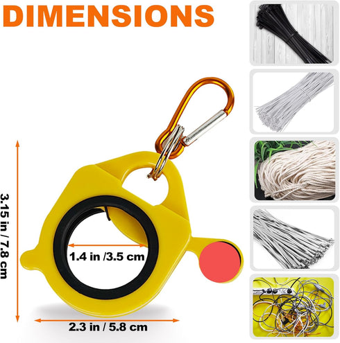 Zip Tie Organizer, Glow in the Dark Cable Tie Holder for Electrician Management, Reusable Light Plastic (White, 4 Pcs)