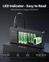 EBL 9V 9V 2 1 AA AAA Individual Battery Charger for AA AAA NiMH NiCD Rechargeable Battery, with USB-A & USB-C Charging