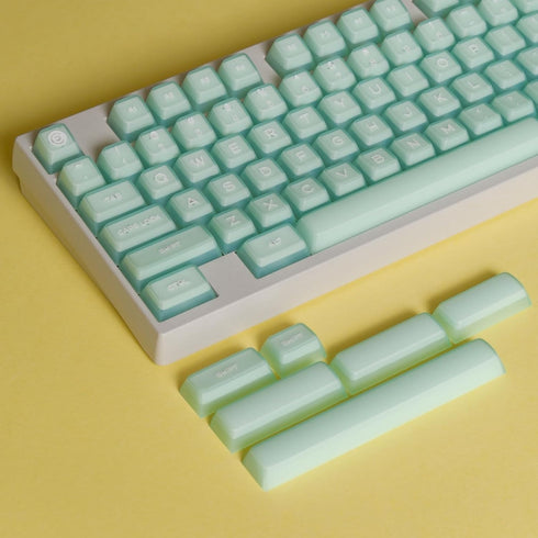 Jade Keycaps 160 Keys Custom Keycap Set, Double Shot PBT, RSA Profile, Translucent Shine Through for Mechanical