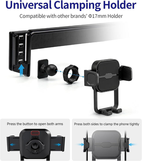 Masergogo 2018-2022, 8" 360 Car Phone Holder for Honda Accord/Hybrid Screen Fixed Clip, Auto Accessories Navigation
