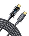 100W HIGH SPEED USB C to USB C Cable, 3.94ft/120cm, 100W Nylon Braided for Fast Charging and Data Transfer