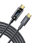 100W HIGH SPEED USB C to USB C Cable, 3.94ft/120cm, 100W Nylon Braided for Fast Charging and Data Transfer