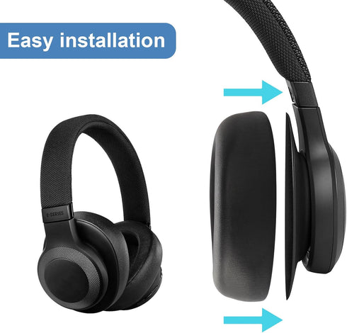 LIVE660 BTNC Replacement Ear Pads, Compatible with JBL E65 E65BTNC, Duet NC, LIVE650BTNC, Comfortable Protein Leather