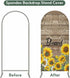 Jnbasdffb 7.2 Country Yellow Sunflowers Wedding Arch Cover,Stretchy Spandex Arch Backdrop Stand Covers FT,Vintage Wood