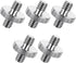 Alrhso 1/4" 1/4" 5 Pack Male to Male Camera Threaded Tripod Screw Adapter Double Head Stud Standard Tripod Adapter