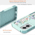 Cute Flowers Floral Design Case for Motorola Moto G Power 2024 5G, Slim Soft TPU Bumper Shockproof Cover, Mint Green
