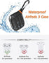 HALLEAST for AirPods 3 Case Waterproof, Front LED Visible & Support Wireless Charging, Protective Silicone Case Cover Compatible with for Apple AirPods 3 with Carabiner, Nightglow Yellow