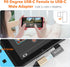 AGVEE 4 Pack USB-C Male to USB-C Female Adapter, 90 Degree Right Angled Type-C 3.2 Gen 2 Converter, Gray