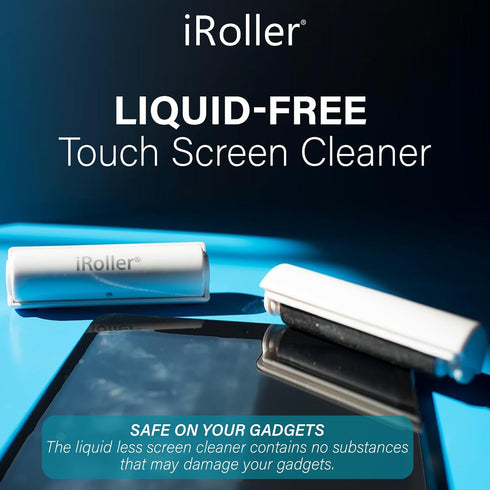 Screen Cleaner by iRoller - Liquid Free iPad Screen Cleaner Roller Tool, Washable & Reusable for Phone, Laptop