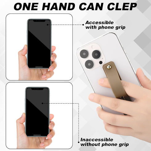 Weewooday 6 Pieces Telescopic Finger Strap Phone Grip Holder, Universal Kickstand for Most Smartphones (Blue, Pink,