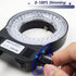 Light Microscope LED Ring Illuminator, Adjustable USB 64 LEDs Ring Light for Lab Stereo Microscope & Camera