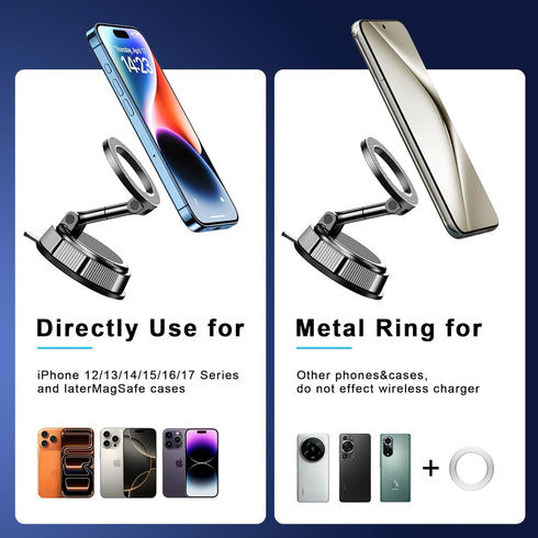 Qifutan for MagSafe Car Phone Holder Mount Phone Mount for Car Windshield Dashboard Air Vent Universal Hands Free