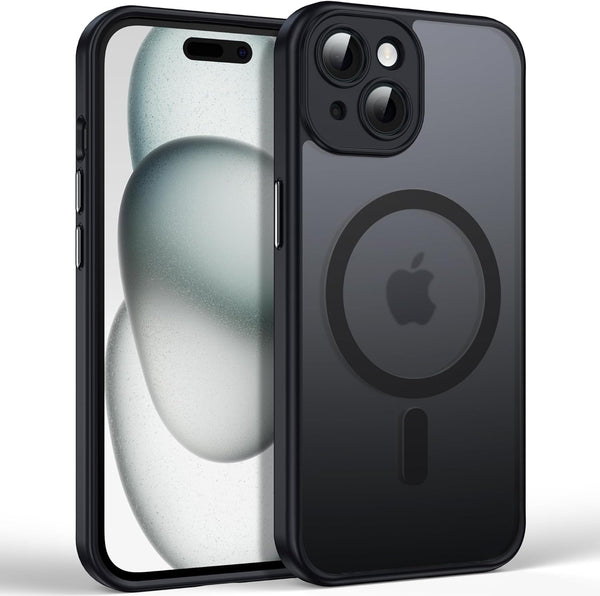 Flyzoo Magnetic Matte Case for iPhone 15 - Compatible with MagSafe, Full Camera