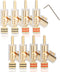 Monosaudio Locking Banana Plugs, 8Pcs 45 Degree Double Screw Speaker Banana Connector for 8-15 Gauge Speaker Wire