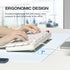 USB Wired Computer Keyboard, Full Size Office Keyboard with Number Pad, Caps Indicators, Foldable Stands for PC Laptop