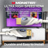 4k 24k PS3 6 Monster HDMI Cable Ultra HD with Ethernet - Corrosion-Resistant Rose Gold Contacts and V-Grip Connection