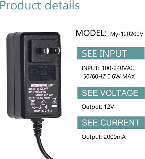 12V 2A AC Adapter for Celestron Telescope NexStar LCM CPC Series, Power Adapter Charger (MPN: 18778)