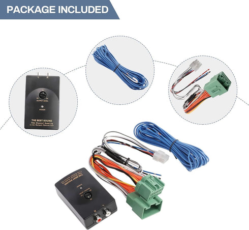 NuIth Add Amp Amplifier Subwoofer Interface Kit for 2014-2021 GM Vehicles, Chevy GMC Camaro