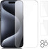 Beeyoka 3 Pack Screen Protector for iPhone 15 Pro Max, Front and Back Anti-Fingerprint Camera Protector for iPhone 15