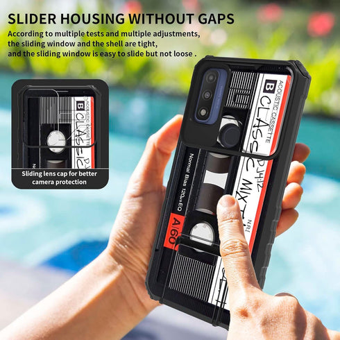 Galaxy S22 Ultra Case with Slide Camera Cover, Built-in Kickstand, Dual Layer Hybrid Shockproof Protective Case for