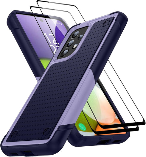 Jeylly Heavy Duty Shockproof Case for Samsung Galaxy A52 / A52 5G / A52s 5G, Purple