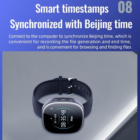 flexman Smart Watch with Digital HD 1080P Video Recorder, Noise Reduction AI Voice Activated Recorder, Built-in 300mAh