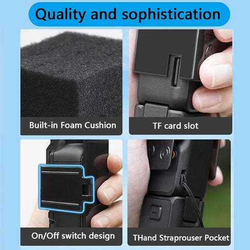 Protective Case Cover for DJI Osmo Pocket 3, Lens Guard Cap Screen Protector with Quick Release