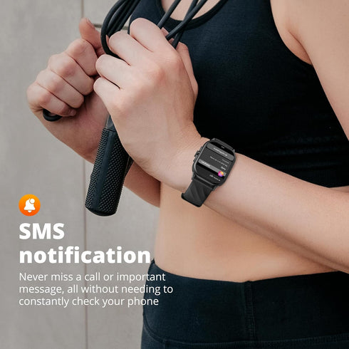 Smart Watch with Music Playback, Camera Control, Health Monitoring, Bluetooth Calling, AI Voice Assistant