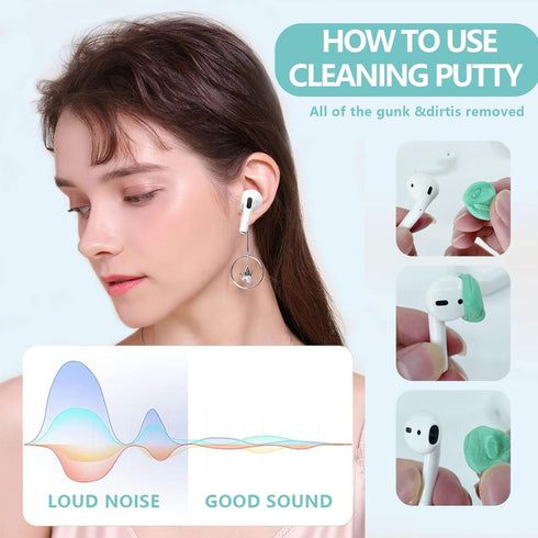 203PCS Airpod Cleaner Kit, iPhone Charge Port Cleaning Kit, Earbud Cleaning Putty for Airpods, Headphones, Phone