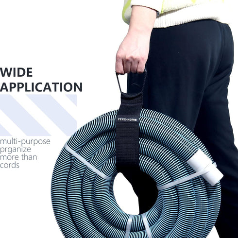 2 PCS Heavy Duty Cord Storage Wrap Holder, Extension Hook and Loop Organizer Strap for Cords, Garden Hose, Garage Tool.