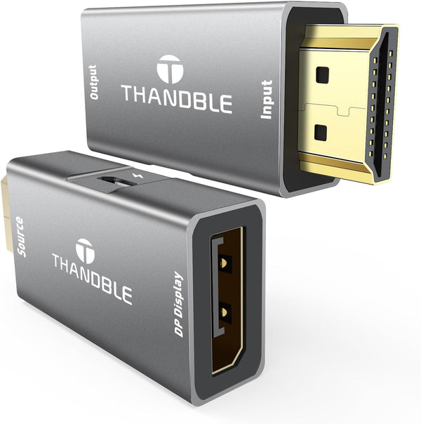 HDMI to DisplayPort Adapter (4K@60Hz) HDMI Male to DP Female Converter, Compatible with Laptops, PS5, AMD, NVIDIA - 1