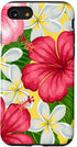 Hawaiian Tropical Phone Case for iPhone SE (2020), 7, 8 - Yellow Red Hibiscus & Plumeria Design