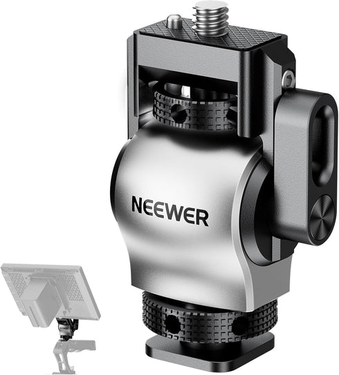 NEEWER Color Blocking Camera Monitor Mount with Cold Shoe, 360° Swivel, Compatible with Atomos Ninja V Monitor